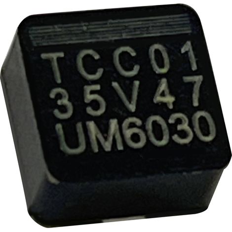 TRU COMPONENTS Condensateur électrolytique CMS 0603 47 µF 35 V 20 % (L x l x H) 6.5 x 6.5 x 3.0 mm 1