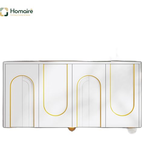 Flur- Garderobenschrank weiß aus MDF 140 x 40 x 74 cm HOMAIRE (1/5)
