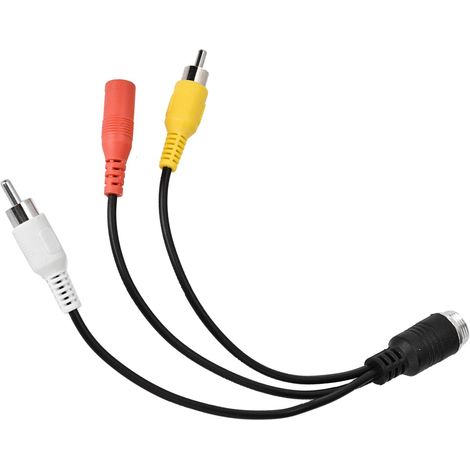Câble rallonge pour enregistreur vidéo auto, mâle Air Head vers mâle AV et femelle DC, adaptateur moniteur (1/5)