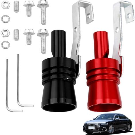2Pcs Turbo Whistle,Sifflet Pot Echappement Voiture,Sifflet Turbo Sound,Booster De Son D'échappement,Accessoire de Voiture Universel pour Modification,Turbo Whistle En Alliage, Pour Tous Les Modèles Vé (1/5)