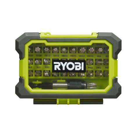 RYOBI Coffret antichoc 32 embouts de vissage - porte-embouts à fixation rapide - RAK32MSD (1/4)