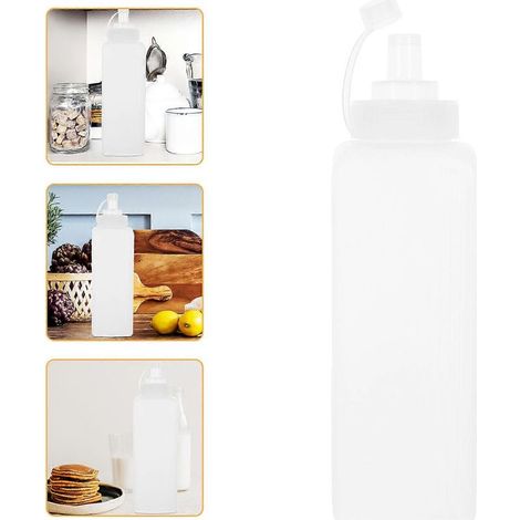 Bottiglia flessibile per salse, ketchup, vinaigrette, marmellata, condimento per insalata (1000 ml) (1/5)