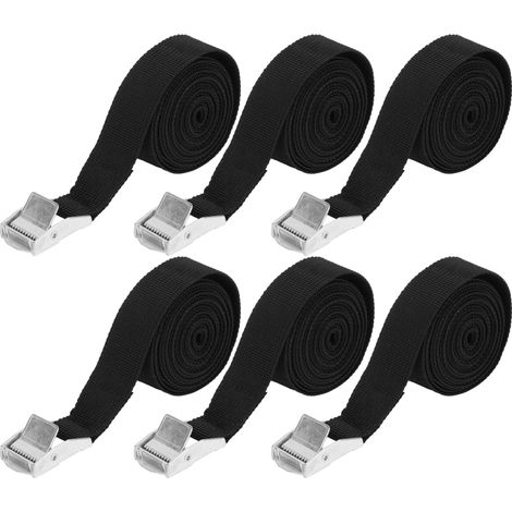 Juego de 6 correas de sujeción de alta resistencia con hebilla ajustable para motocicletas y camiones.
