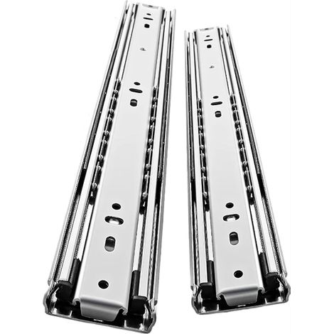 Glissières tiroir robustes 400mm, Coulisse de tiroir à roulement à billes à extension complète Rail, Capacité de charge 68 kg 1 paire (1/5)