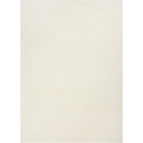 Tapis salon TENDIA 80x150 cm Crème - Tapis Entrée doux et soyeux (1/5)