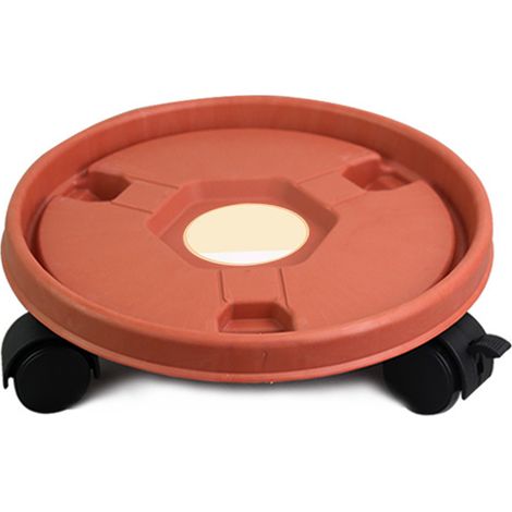 Un support à roulettes pour pots de fleurs la base ronde est équipée de roulettes et peut être utilisée aussi bien à l'intérieur qu'à l'extérieur. (1/5)