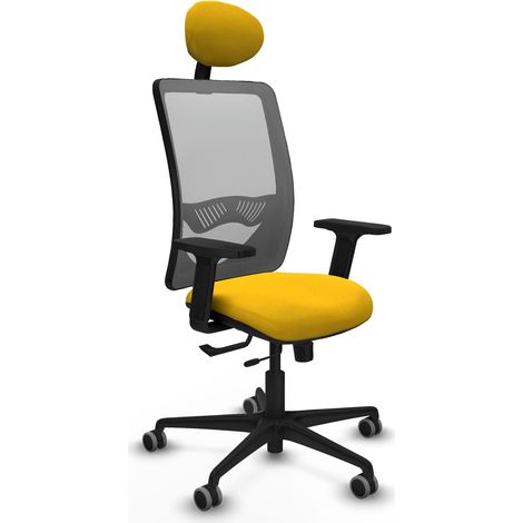Silla de oficina piqueras y crespo Zulema negro respaldo fijo reposabrazos ajustables (1/2)