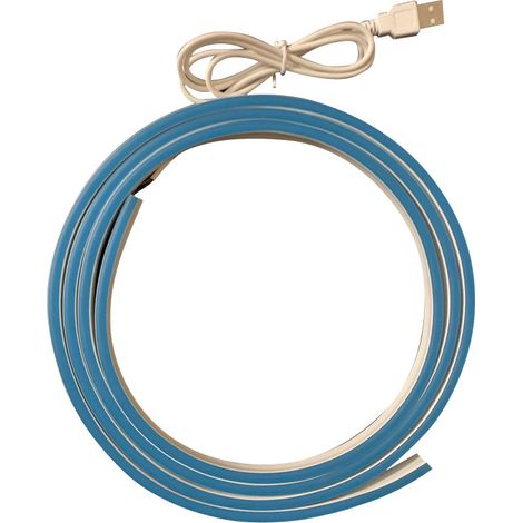 Vtizikl LED super lumineux usb5v silicone bande lumineuse flexible 2 mètres voiture intérieur atmosphère néon bande lumineuse bleu (1/3)