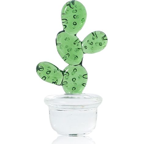 Figurine Cactus - En Verre - Décoration Intérieure - Pour Bureau Salon Chambre - 1 Pièce (1/5)