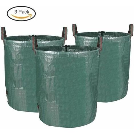 royaluxe - Sac de déchets de jardin en PE pliable sur pied robuste, réutilisable Extérieur (1/4)