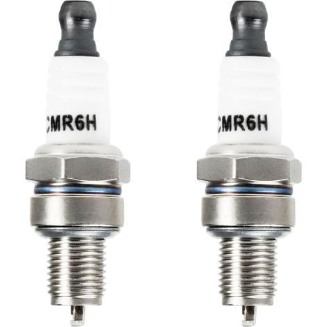 2pcs Bougie for NGK CMR6H Bougie Allumage Résistante Pour Tondeuse Débroussailleuse Coupe-Bordure Souffleur Compatible avec Stihl FS90 FS100 FS110 BR600 MS171 MS211 Remplace CM5H CMR5H