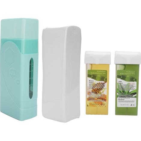 Chauffe-cire pour épilation avec 200 g de cire et 100 feuilles de papier dépilatoire. Prise UE 220 V. (1/5)