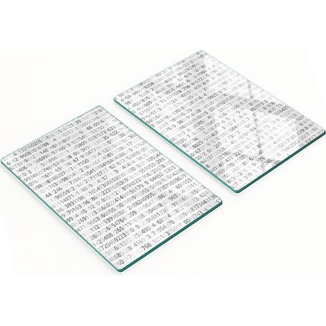 Pizarras decorativas multifuncionales de vidrio para cocina con código binario, 2x40x52 cm. (1/5)