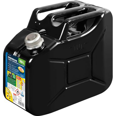 Premium, tanica carburante in metallo - 10 L - Nero