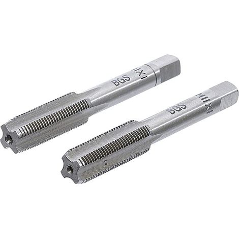Bgs Technic – Lot de 2 tarauds M11 x 1.00 mm – Acier à outils GCr15 – Taraud ébaucheur et finisseur – Pour filetage métrique pas standard