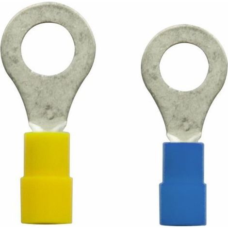 Cosse électrique à oeil ø 6 pré isolée bleue (Lot de 25 )
