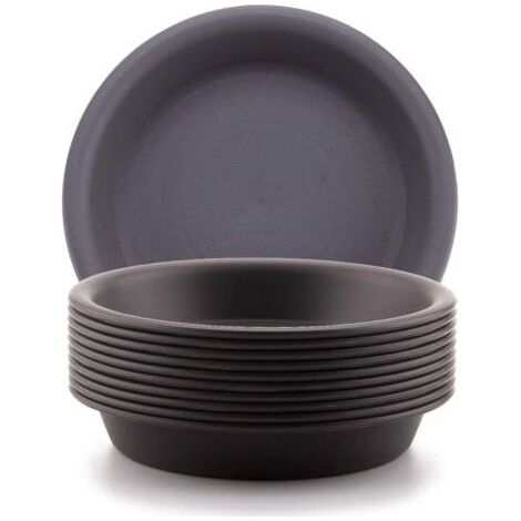 14cm Pot en Plastique pour Plantes Succulentes, Soucoupe Plate pour Retenir l'Eau, Paquet de 10 (1/4)