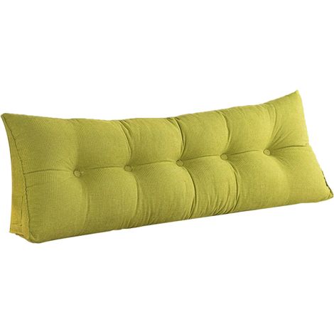 Coussin de chevet en polaire douce, grand coussin de lecture triangulaire pour le dos, coussin moelleux pour canapé et salon (1/5)