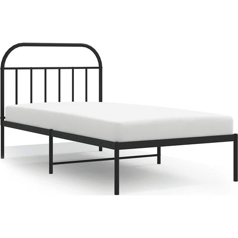 Maison Exclusive - Estructura cama sin colchón con cabecero metal