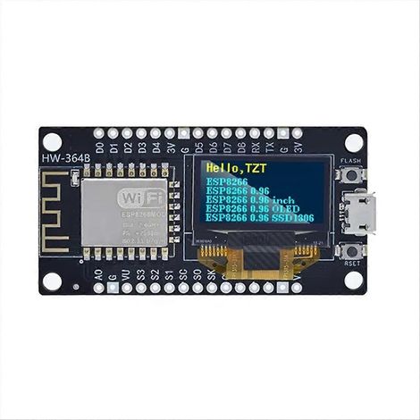 ESP8266 V3 Entwicklungsboard mit 0,96-Zoll-OLED-Bildschirm, CH340 ESP-12F WLAN-Modul, Komponenten für Micropython A (1/5)
