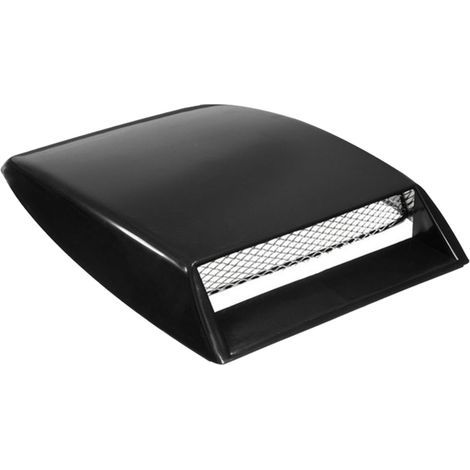 Universeller Lufteinlass für Sportwagen-Motorhaube, Rennwagen-Motorhaube, Turbo-Luftstrommessung, Kühlergrill (1 Stück, schwarz) (1/5)