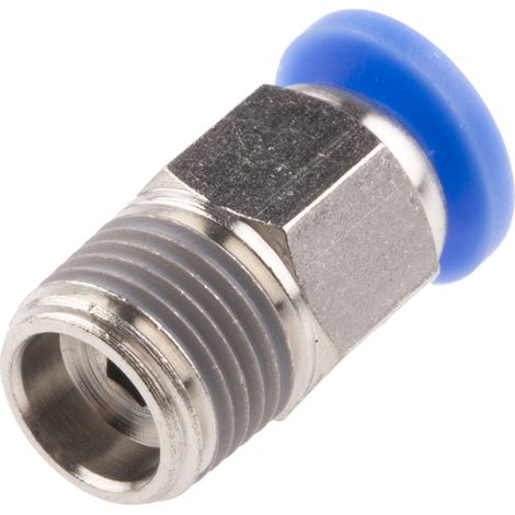 Adaptateur droit fileté hydraulique RS PRO vers Enfichable 4 mm R 1/8 Mâle ( Prix pour Paquet de 10 ) (1/2)