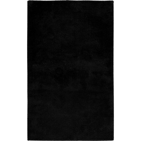 Tapis de bain noir antidérapant doux et absorbant - 60 x 40 cm (1/5)