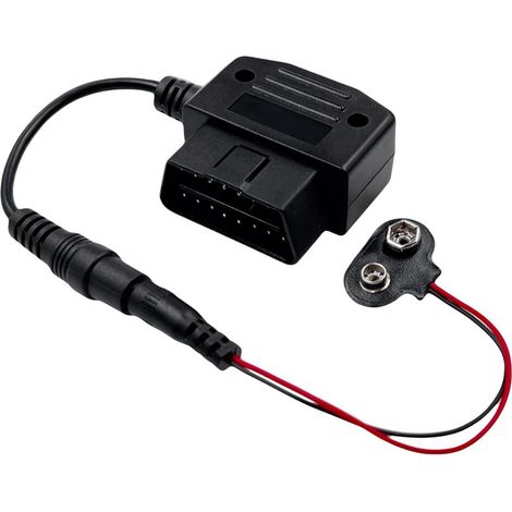 Connexion ECU de Voiture OBD2, Câble de Mémoire Protection d'arrêt d'urgence de Batterie de Connecteur d'alimentation de Secours ECU Compatible avec la Plupart des Dispositifs de Mémoire OBD II (1/5)
