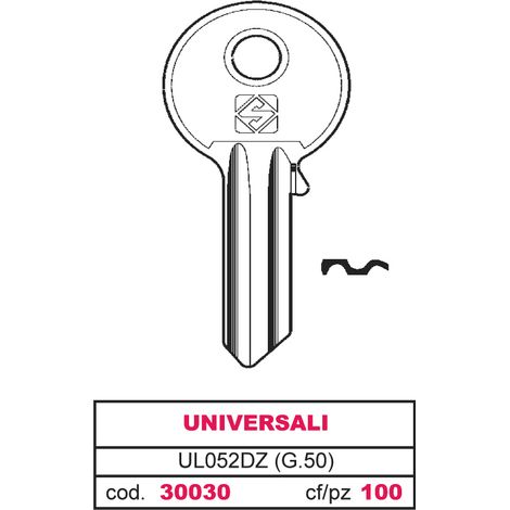 Silca CHIAVE SILKY OTTONE UL052DZ (G.VGB 0) UNIVERSALE 100.00 pz