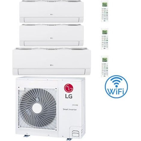 LG – Climatiseur gainable 9000 + 9000 + 18000 BTU – Double Inverter – Classe A++/A+ – WiFi intégré – Compresseur garanti 10 ans