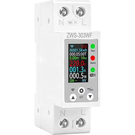 Electric Meter Energy Meter Digital Din Rail AC 80-300V/63A ZWS-303WF