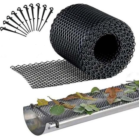 Rouleau de 6 mètres de Protection de gouttière écurie avec 10 Pinces,kit de Protection de gouttière pour Maison, abri Voiture (1/4)