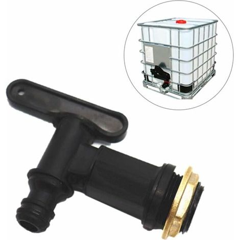 Adaptateur pour conteneur de stockage d'eau IBC, adaptateur pour robinet de tuyau d'arrosage, pour collecteur d'eau de pluie, réservoir de carburant (1/5)