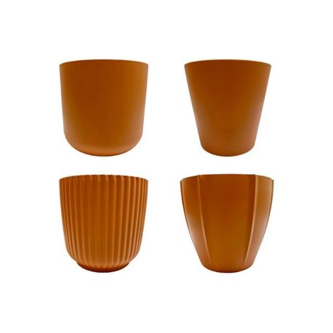 Vaso da fiori in ceramica color terracotta, 18,5x18 cm