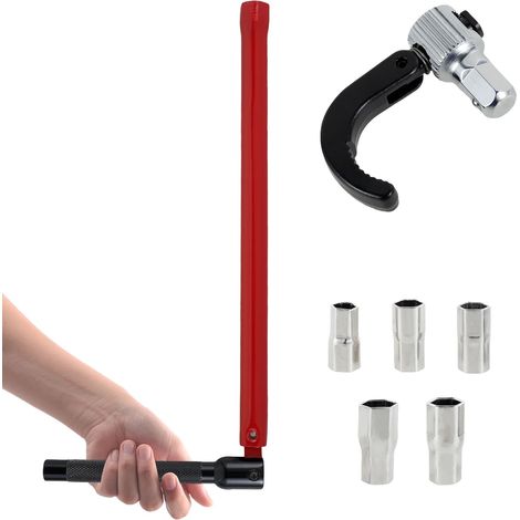 Lot de 7 clés à écrou robinet 13 mm - Outil de montage 8-13 mm - Acier - Pour lavabo, installations sanitaires (1/5)