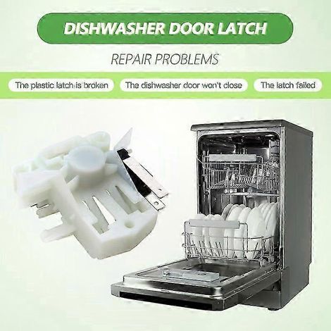 Verrou de porte lave-vaisselle de rechange compatible modèles DW80F600UTB et DW80F800UWS, loquet de sécurité AA-00/01, pièce de remplacement fiable pour fixation de porte. (1/5)
