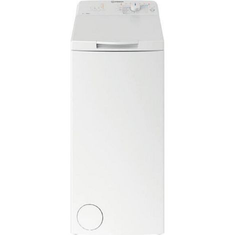 Indesit – Lave-linge top 6kg 1000tr/min – Classe C – Niveau sonore 78dB – Largeur 400mm – Profondeur 600mm – Hauteur 900mm – Blanc (1/5)