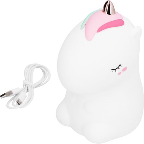 Veilleuse LED en forme d'animal, rechargeable par USB, en silicone, couleurs changeantes, lampe mignonne pour la chambre (1/5)