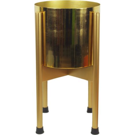 Medium Gold Stand with Gold Metal Planter 38.5cm x 18cm (1/3)