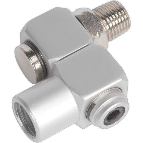Sealey Z Swivel Air Hose Connector 1/4""BSP Fits Air Tools Stops Tangling SA902 (1/2)