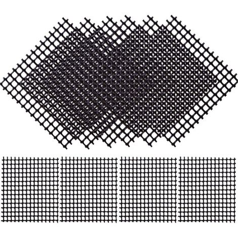 Set de 50 Grilles de Drainage en Plastique, Noir - Grille de Drainage carrée pour Coupe Bonsai, Pot de Fleurs ou jardinière - 10 x 10 cm (1/5)