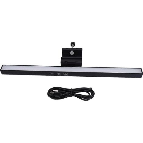 Bande lumineuse pour écran d'ordinateur portable, lampe de travail LED pour liseuse USB, température de couleur réglable sur 3 niveaux, sans reflets sur l'écran. (1/5)