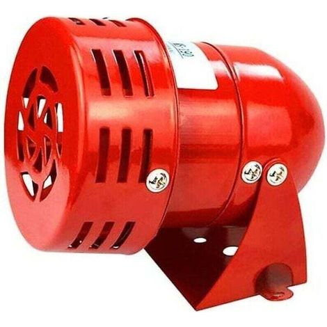 Sirène alarme 220V puissante sirène extérieure alarme 120dB rouge moteur fil sirène métal klaxon industriel bateau alarme Ruikalucky (1/4)