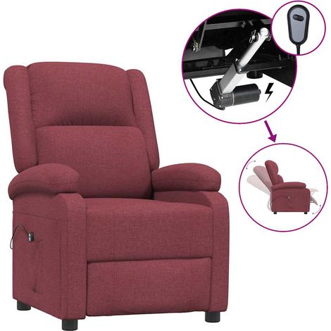 Maison Exclusive - Relaxsessel Elektrisch Weinrot Stoff (1/5)