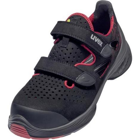 uvex Sicherheitssandalen S1P SRC uvex 1 G2 aus Mikrovelours, uvex xenova Kunststoffkappe, Weite 11, Größe 45 (1/5)