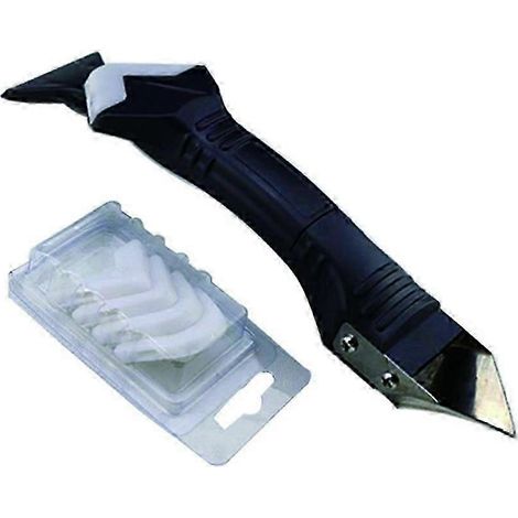 Outil de calfeutrage 3 en 1 : grattoir en silicone, outil de calfeutrage en silicone, outil de nettoyage en silicone, kit d'outils pour enlever les joints en silicone JR2025032600139 (1/5)