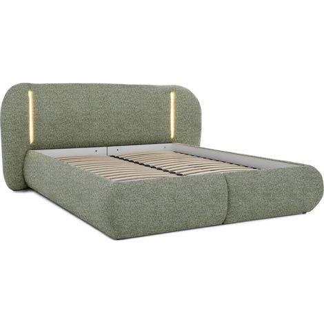 Cama Margate 135, Bella 85, Doble, 160x200, Tapiz, Somieres, 221x227x103cm, LED (1/5)