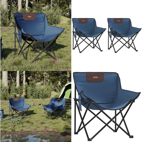Campingstühle 2 Stk. mit Tasche Klappbar Blau - Campingstuhl - Klappstuhl - Gartenstuhl - Outdoor Stuhl - Picknickstuhl
