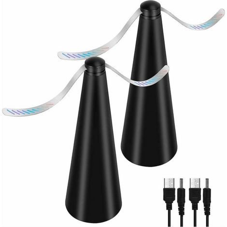 Ventilateur Anti-Mouche, Lot de 2 répulsifs Anti-moustiques sans Utiliser de Produits Chimiques, pour éloigner les mouches et les insectes de la nourriture, pour Camping Salle à Manger Jardin (1/5)