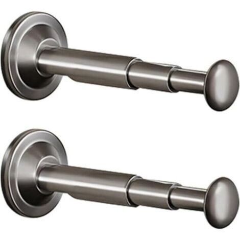 Lot de 2 cintres à ventouses, organisateur de rangement pour balcon, cintre mural multifonctionnel, gris (1/5)